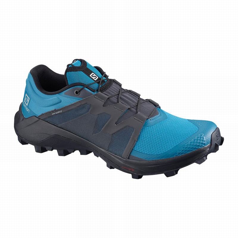 Zapatillas Trail Running Salomon Hombre Azules / Negras - Salomon Argentina WILDCROSS ,450639-ULM